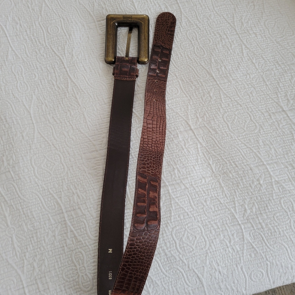Giogio Italy Leather Belt w/ Euro Metal Buckle